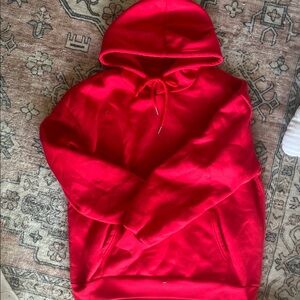 Amazon Men's Red Crewneck Pullover Hoodie